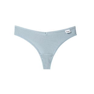 3条装无感丁字裤女纯棉全棉质面料一片式欧美大码胖mm舒适t字裤女