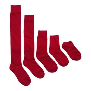 新年红色过膝长筒袜女款红袜子本命年纯棉结婚情侣一对小腿棉袜男