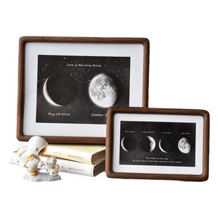 moon月亮相框定制diy 出生那天的月亮情侣月球照片纪念生日礼物