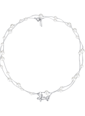 KLINKLIN镀真金蝴蝶珍珠项链女