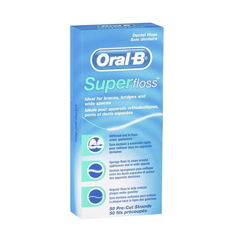 2盒装欧乐b正畸牙线牵引器带牙套专用矫正护理牙齿OralSuperfloss