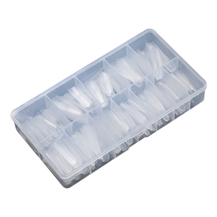 超薄无痕免刻磨全贴带刻度定位线细狗甲片延长磨砂美甲店专用贴片