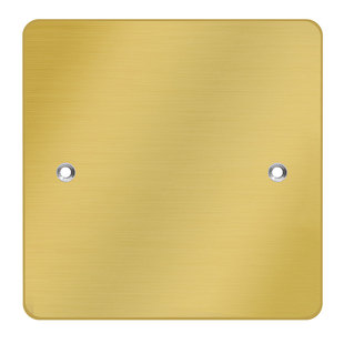 地插座盖板不锈钢面板120钛金空白盲板100底盒安装盒堵洞家用遮挡