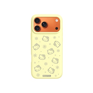 MASFEIL × 雪花猫咪适用iPhone17Promax手机壳新款磁吸苹果16Pro保护套ip15液态硅胶可爱的女13pm全包防摔14
