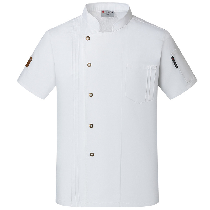 高端酒店厨师服短袖纯棉夏季定制