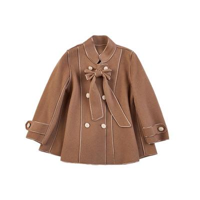 OPCP儿童羊毛呢大衣百分百全羊毛