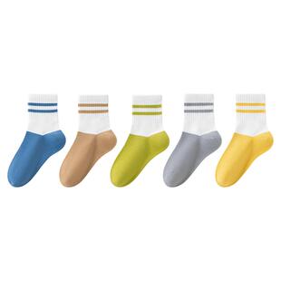 100%棉a类儿童袜子男童秋冬季纯棉抗菌防臭无骨抗起球男孩中筒袜