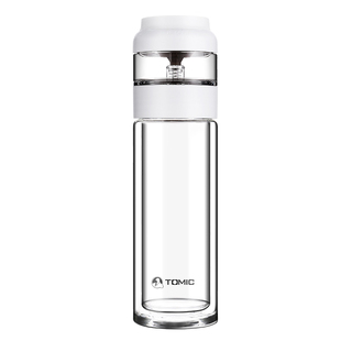 tomic特美刻茶水分离玻璃杯男女双层泡茶杯便携杯子透明随手水杯