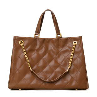 CCAMO包包女款大容量2026巨好看包包通勤菱格真皮一包三用托特包