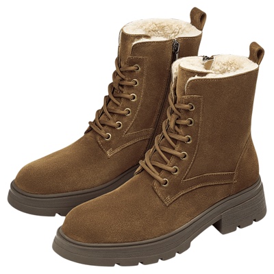 KISSCAT接吻猫[阿勒泰]雪地靴舒适户外靴毛毛靴棉鞋加绒马丁靴女