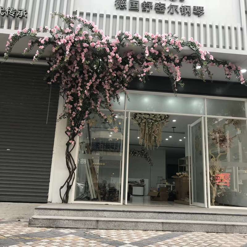 仿真小清新栀子花藤蔓装饰花藤假花藤条空调管道遮挡缠绕植物吊花