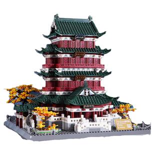 2024新款滕王阁中国风积木成人版高难度巨大型拼装益智玩具男孩子