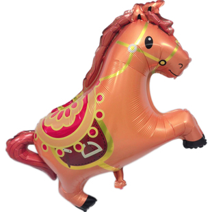 飘空气球新款独角兽铝膜千里马马上有钱卡通新年生肖福马装饰摆摊