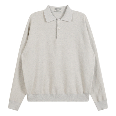 MCCEVTG美式休闲翻领针织衫男