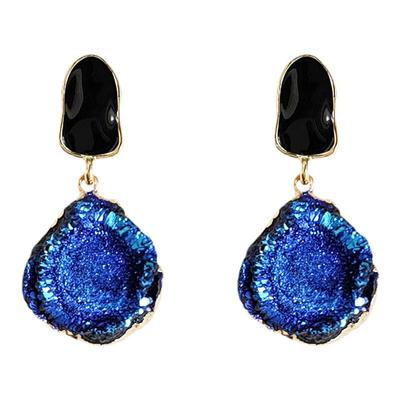 小众高级感克莱因蓝色星系银耳环