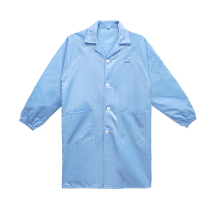 无尘服防静电衣服长款大褂电子厂食品车间防尘蓝色白色男女工作服