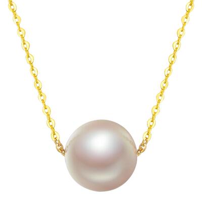 京润倾意路路通Akoya海水珍珠项链18K金海水珍珠吊链轻奢珠宝女P