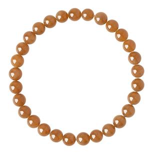 和田玉手串女款天然玉石散珠子串珠黄糖玉新中式和田玉糖料手链