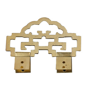 字画装裱材料双喜挂钩书画装裱金黄色书法相框挂钩画框配件