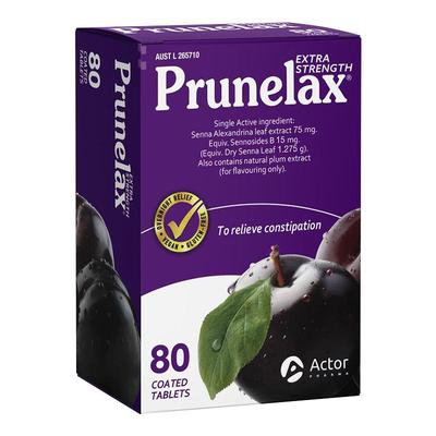 Prunelax强效天然西梅片进口正品便秘原装官方80片便秘排宿番泻叶
