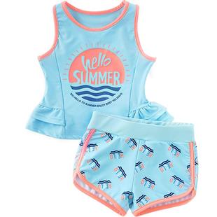 儿童泳衣女童夏中大童宝宝分体公主2022年新款速干可爱游泳衣装备