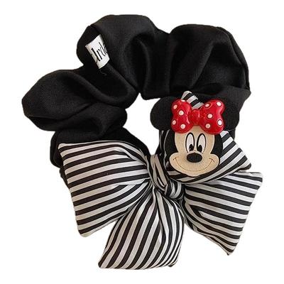 可爱卡通米妮条纹蝴蝶结大肠发圈女韩系扎头发丸子头发绳头绳发饰