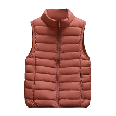 拉夏贝尔羽绒服马甲女短款轻薄2025冬季立领爆款韩版蓬松鸭绒外套