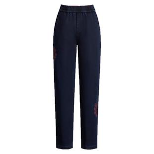 牛仔裤2025新款女春秋宽松绣花休闲大码哈伦裤萝卜裤高腰妈妈裤子