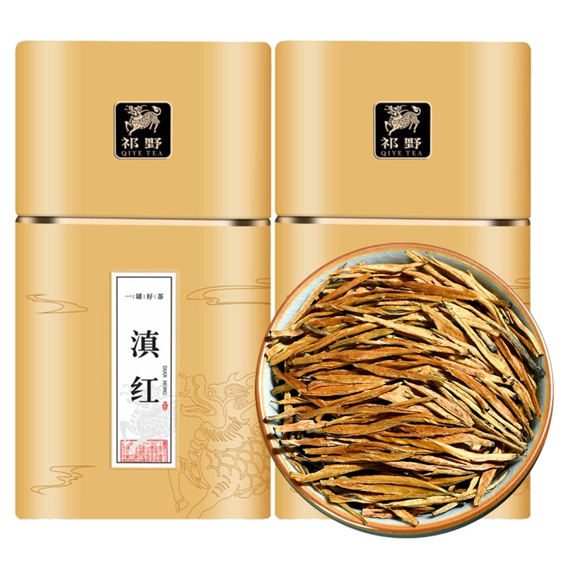 祁野滇红红茶浓香耐泡罐装250g