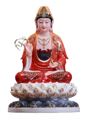 九紫离火全堂佛娑婆三圣佛像摆件