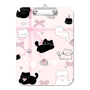 卡通线条小狗夹板写字垫板a4夹亚克力文件夹便签试卷a5a6学习文具