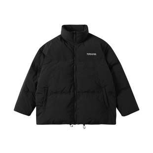 太阳照常升起 国潮90白鸭绒黑色基础印花加厚冬季羽绒服外套