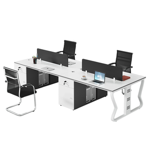 办公桌员工位简约现代双人位职员桌椅组合工位卡座办公室电脑桌子