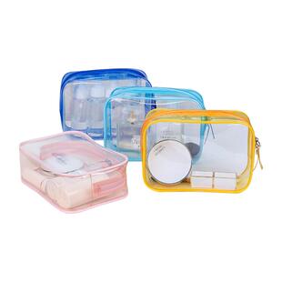 pvc化妆包纯透明防水大容量护肤品旅行收纳包现货塑料拉链洗漱袋