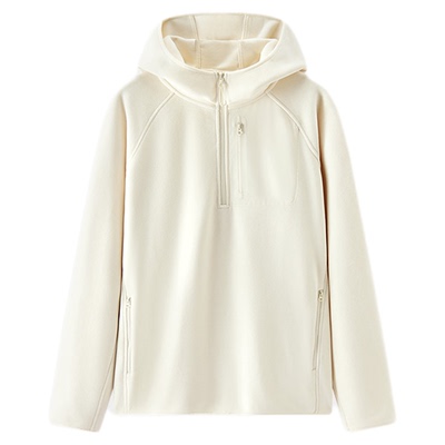 森马抗静电保温摇粒绒连帽卫衣男