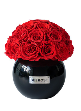 SEEROSE永生玫瑰花黑色球形桌花