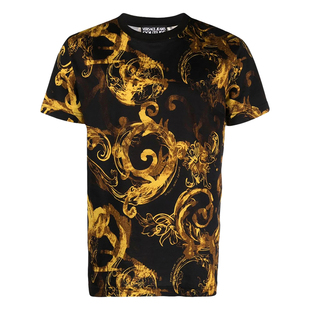 Versace/范思哲VJ 男士潮牌奢华印花时尚短袖T恤 76GAH6S0 JS287