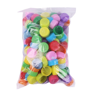 100个包邮彩色塑料瓶盖幼儿园创意手工涂色拼图装饰矿泉水饮料盖