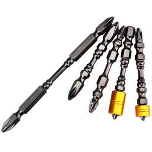 双截棍高强度十字批头磁圈双头电动螺丝起子头加长耐磨强磁套装