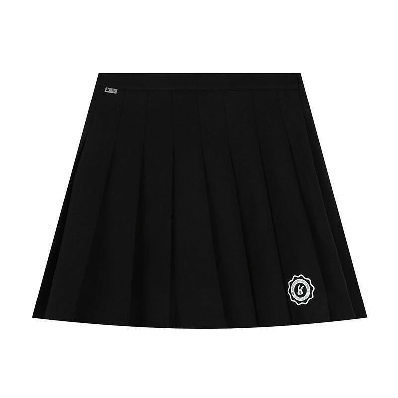 361女款运动半身裙黑色百褶裙