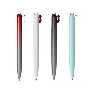 晨光新品文具开心猫速干按动中性笔双珠子弹头0.5学生刷题考试高颜值渐变笔杆好运开芯猫黑色水笔签字笔K7401