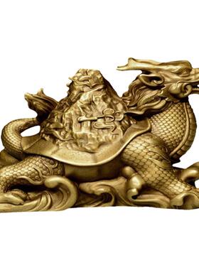 铜臻精炼铜盘玩镇纸霸下桌面招财