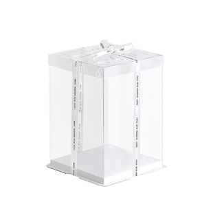 蛋糕盒4寸6寸8寸10寸透明方盒四寸六寸八寸十寸加高生日包装盒子