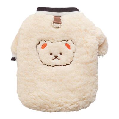 可牵引猫咪狗狗衣服秋冬装双层绒