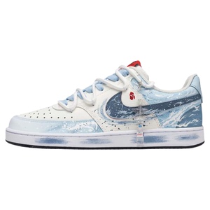 定制球鞋 Nike Court Vision 1云顶天宫 小众 低帮板鞋男款天蓝色