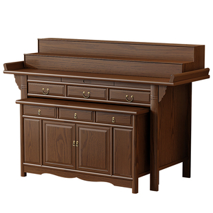 供桌香案家用三层供香桌贡台实木神桌佛台佛柜现代供奉台佛堂神台