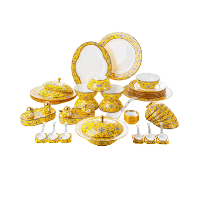 珐琅彩宫廷风餐具线下专柜同款