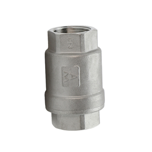 菲文特304不锈钢立式止回阀H12单向止逆阀泵真空水管软密封F8426