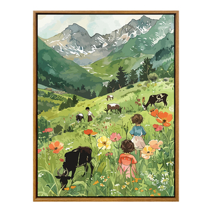 治愈风景我的阿勒泰diy数字油画高级感手工艺术品画客厅装饰油画