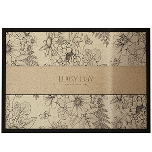 地垫入户门垫美式复古进门大门口丝圈脚垫门前耐脏可裁剪玄关地毯